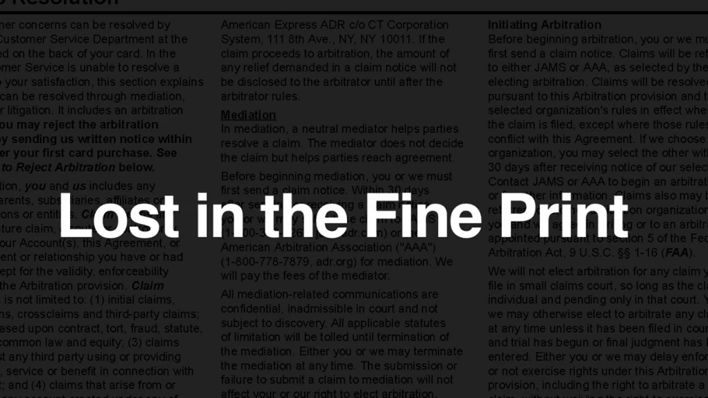 Lost in the fine print